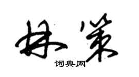 朱錫榮林策草書個性簽名怎么寫