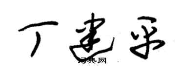 朱錫榮丁建平草書個性簽名怎么寫