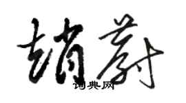 駱恆光趙蔚草書個性簽名怎么寫