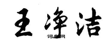 胡問遂王淨潔行書個性簽名怎么寫