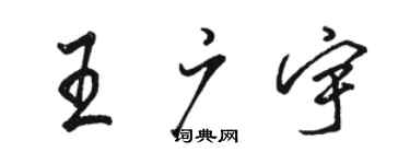 駱恆光王廣宇行書個性簽名怎么寫