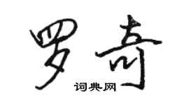 駱恆光羅奇行書個性簽名怎么寫