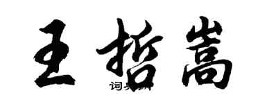 胡問遂王哲嵩行書個性簽名怎么寫