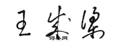 駱恆光王成梁草書個性簽名怎么寫