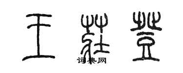 陳墨王莊登篆書個性簽名怎么寫