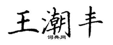 丁謙王潮豐楷書個性簽名怎么寫