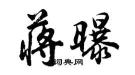 胡問遂蔣曝行書個性簽名怎么寫
