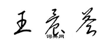 梁錦英王晨薈草書個性簽名怎么寫