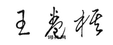 駱恆光王卷棋草書個性簽名怎么寫