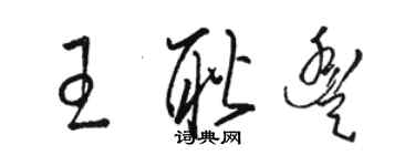 駱恆光王耿豐草書個性簽名怎么寫