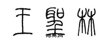 陳墨王聖林篆書個性簽名怎么寫