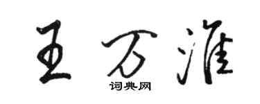 駱恆光王萬淮行書個性簽名怎么寫