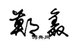 朱錫榮鄭鑫草書個性簽名怎么寫
