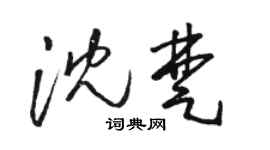 駱恆光沈楚草書個性簽名怎么寫