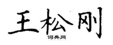 丁謙王松剛楷書個性簽名怎么寫