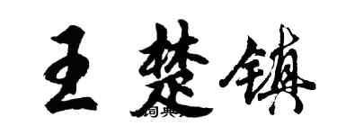 胡問遂王楚鎮行書個性簽名怎么寫