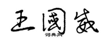 曾慶福王國威草書個性簽名怎么寫