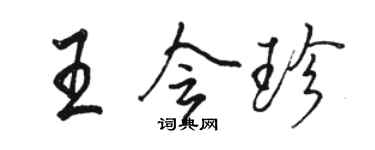 駱恆光王會珍行書個性簽名怎么寫