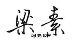 駱恆光梁素行書個性簽名怎么寫