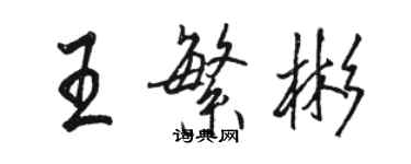 駱恆光王繁彬行書個性簽名怎么寫