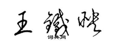 梁錦英王鐵映草書個性簽名怎么寫