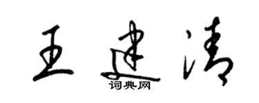 梁錦英王建清草書個性簽名怎么寫