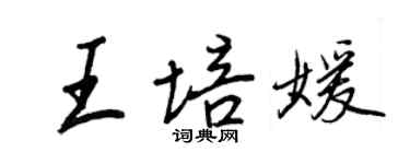 王正良王培媛行書個性簽名怎么寫