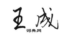 駱恆光王成行書個性簽名怎么寫