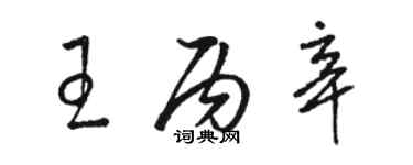 駱恆光王丙辛草書個性簽名怎么寫