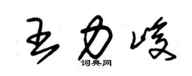 朱錫榮王力峻草書個性簽名怎么寫