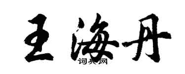 胡問遂王海丹行書個性簽名怎么寫