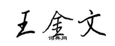 王正良王金文行書個性簽名怎么寫
