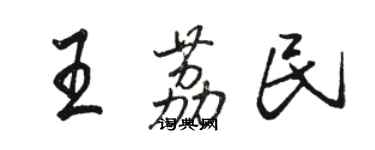 駱恆光王荔民行書個性簽名怎么寫