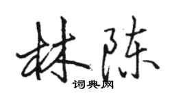 駱恆光林陳行書個性簽名怎么寫