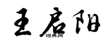 胡問遂王啟陽行書個性簽名怎么寫