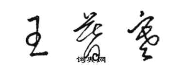 駱恆光王暮寒草書個性簽名怎么寫