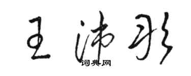 駱恆光王沛彤草書個性簽名怎么寫