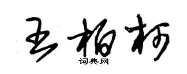 朱錫榮王柏柯草書個性簽名怎么寫