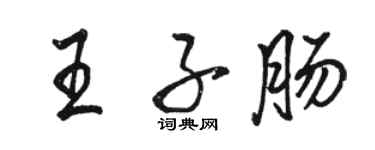 駱恆光王子腸行書個性簽名怎么寫