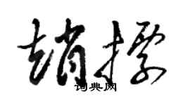 駱恆光趙標草書個性簽名怎么寫