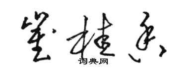 駱恆光崔桂香草書個性簽名怎么寫