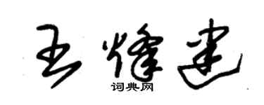 朱錫榮王烽建草書個性簽名怎么寫