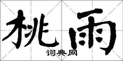 翁闓運桃雨楷書怎么寫