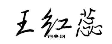 王正良王紅蕊行書個性簽名怎么寫