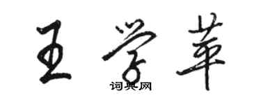 駱恆光王學苹行書個性簽名怎么寫