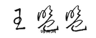 駱恆光王盟盟草書個性簽名怎么寫