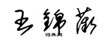 朱錫榮王錦薇草書個性簽名怎么寫