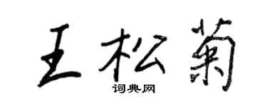 王正良王松菊行書個性簽名怎么寫