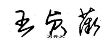 朱錫榮王貞薇草書個性簽名怎么寫