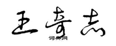 曾慶福王奇志草書個性簽名怎么寫